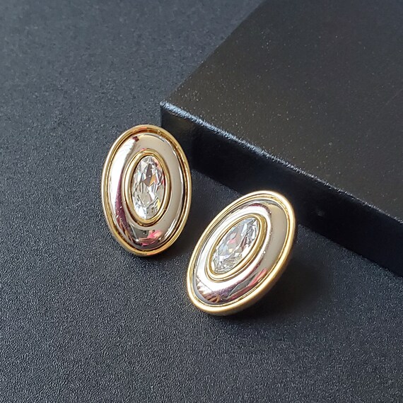 Vintage Givenchy earrings gold chunky clip on ear… - image 5