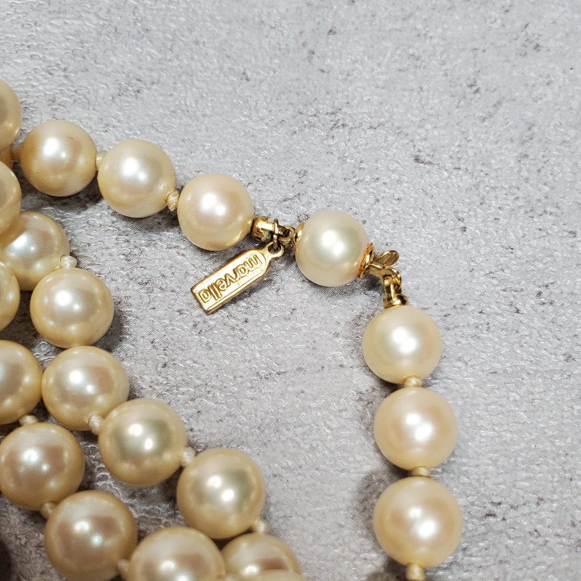 Marvella pearl necklace Vintage long faux pearl necklace Etsy