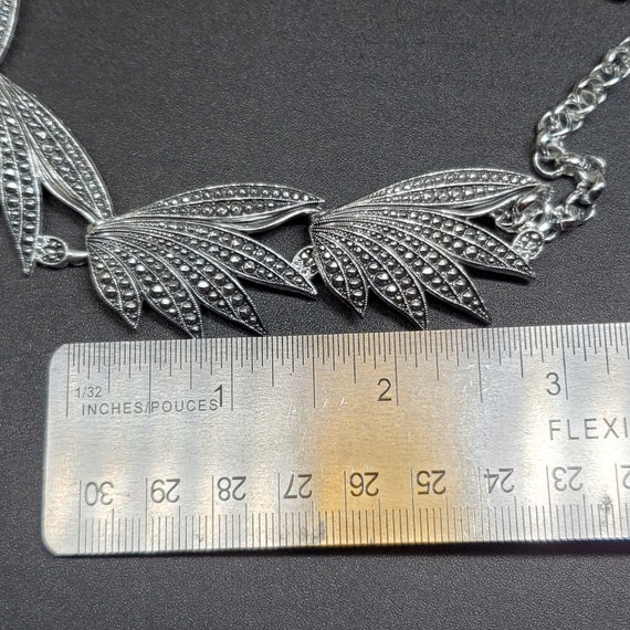 Vintage chunky chain necklace, eloxal aluminum fa… - image 10