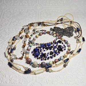 Jewelry lot, Vintage and Modern Grab Bag of Colorful Mixed Costume Crafting Jewelry Lot, mystery bundle