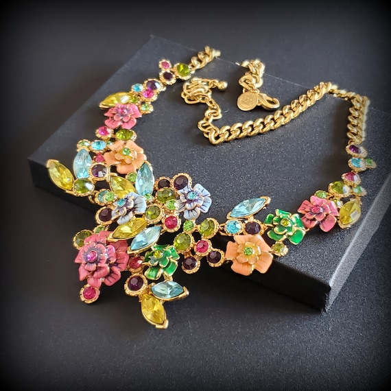 Vintage Joan Rivers necklace, Language of Flowers… - image 1