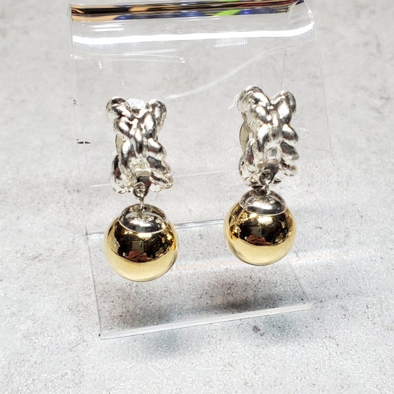 Vintage Givenchy earrings, 80s ball dangle clip on
