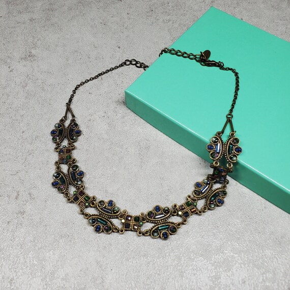 Vintage Link Chain Choker Icebox Bronze 