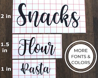Custom Pantry Vinyl Labels | Home Organization, Font Choice