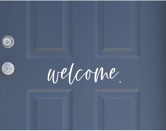 Vinylsticker Welcome voor voordeur