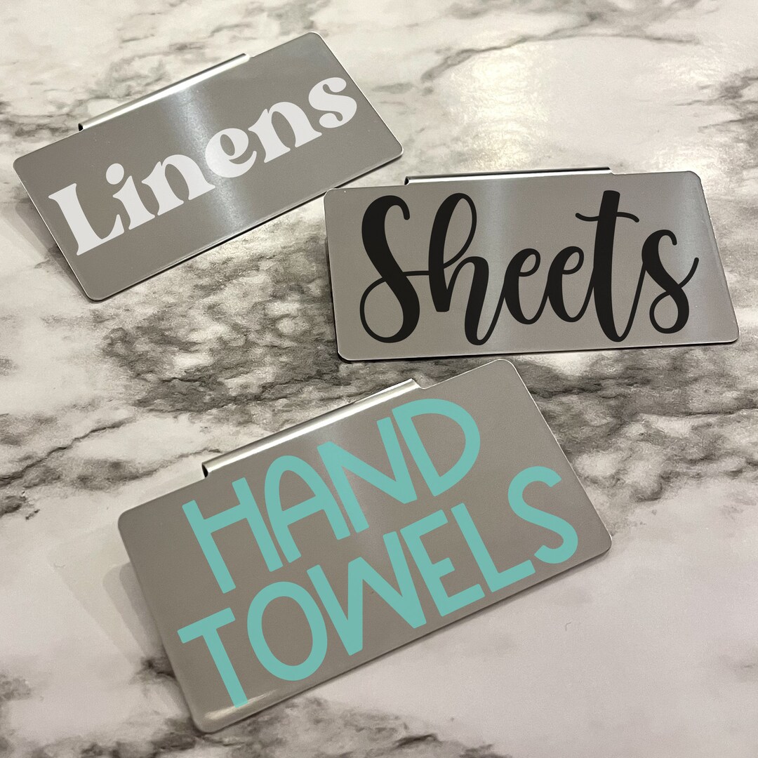 Custom Bin Clip Labels Metal Bin Tags Chrome Gold Custom Etsy