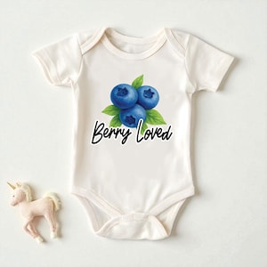 Blueberry Baby Announcement Outfit: Berry Loved Cotton Bodysuit