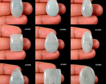Aquamarijnsteen - natuurlijke aquamarijnedelsteen - hoge kwaliteit aquamarijnsteen - plaksteen aquamarijn cabochon aquamarijnkristal voor sieraden