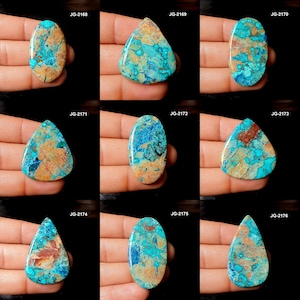 Shattuckite Cabochon - High Quality Shattuckite Gemstone - Natural Shattuckite Stone - Flat Back Shattuckite Cabochon Shattuckite Crystal