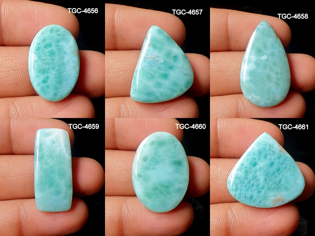Larimar Cabochon High Quality Larimar Gemstone Natural Larimar Stone