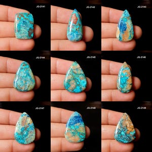 Shattuckite Cabochon - High Quality Shattuckite Gemstone - Natural Shattuckite Stone - Flat Back Shattuckite Cabochon Shattuckite Crystals