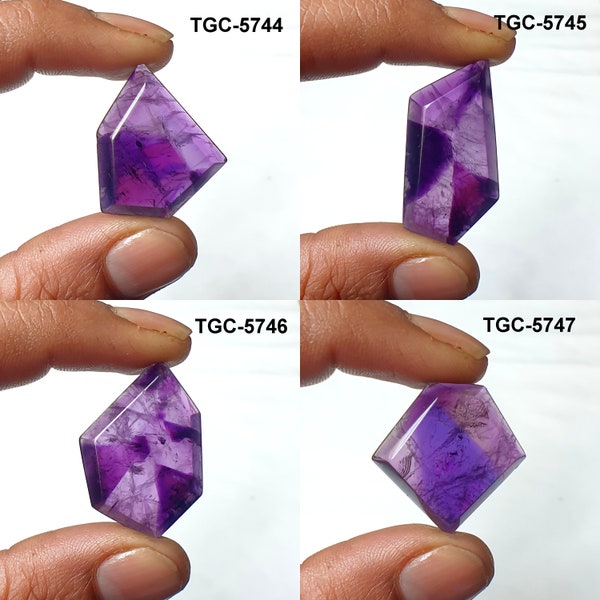 Tranche de pierre améthyste étoile - tranche d'améthyste naturelle - tranche de cristal d'améthyste violette - tranche d'améthyste trapiche - améthyste