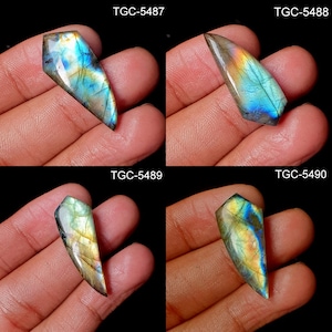 Fancy Labradorite Cabochon - Flashy Labradorite Gemstone - High Quality Labradorite Stone - Flat Back Labradorite Crystal Cabs For Jewelry