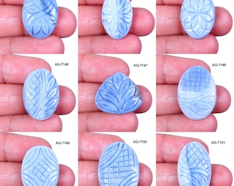Gesneden blauwe opaal edelsteen - plaksteenkristal voor sieraden