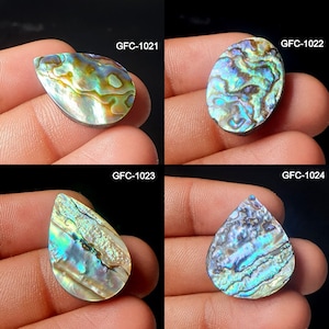 Abalone Shell - Natural Abalone Shell Gemstone - Doublet Abalone Shell Stone - Flat Abalone Shell Gemstone Abalone Shell Crystal For Jewelry