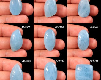 Aquamarijnsteen - natuurlijke aquamarijnedelsteen - hoge kwaliteit aquamarijnsteen - plaksteen aquamarijn cabochon aquamarijnkristal voor sieraden