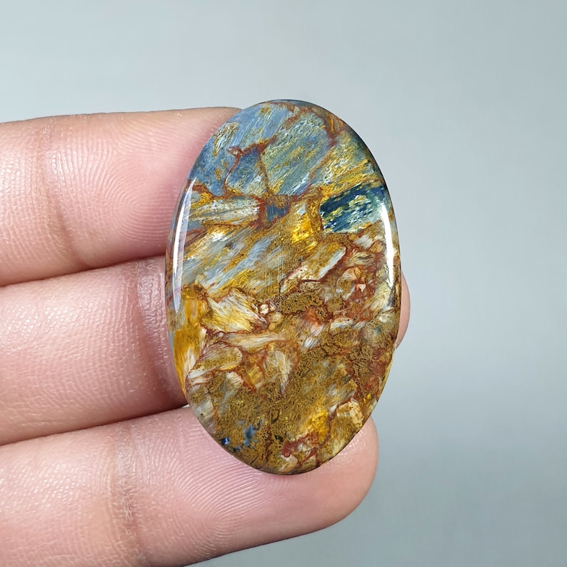 Natural Pietersite Oval Cabochon Rare Quality Loose Pietersite Gemstone For Making Jewelry 37x24x4MM 30Ct PTR-02