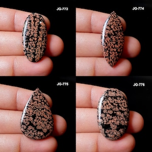 Kracher Obsidian - Natürlicher Kracher Obsidian Edelstein - Flat Back Kracher Obsidian Cabochon Kracher Obsidian Für Schmuck