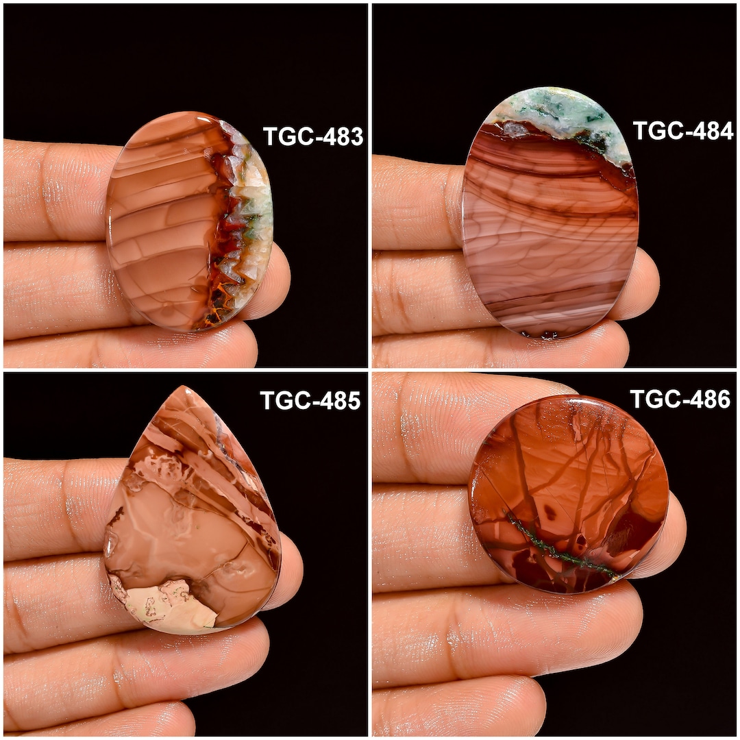 Imperial Jasper Gemstone High Quality Imperial Jasper Stone Flat Back