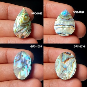 Abalone Shell - Natural Abalone Shell Gemstone - Doublet Abalone Shell Stone - Flat Abalone Shell Gemstone Abalone Shell Crystal For Jewelry