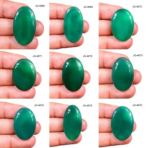 Green Onyx Stone - Green Onyx Gemstone - High Quality Green Onyx Stone - Flatback Green Onyx Cabochon Green Onyx For Jewelry Making