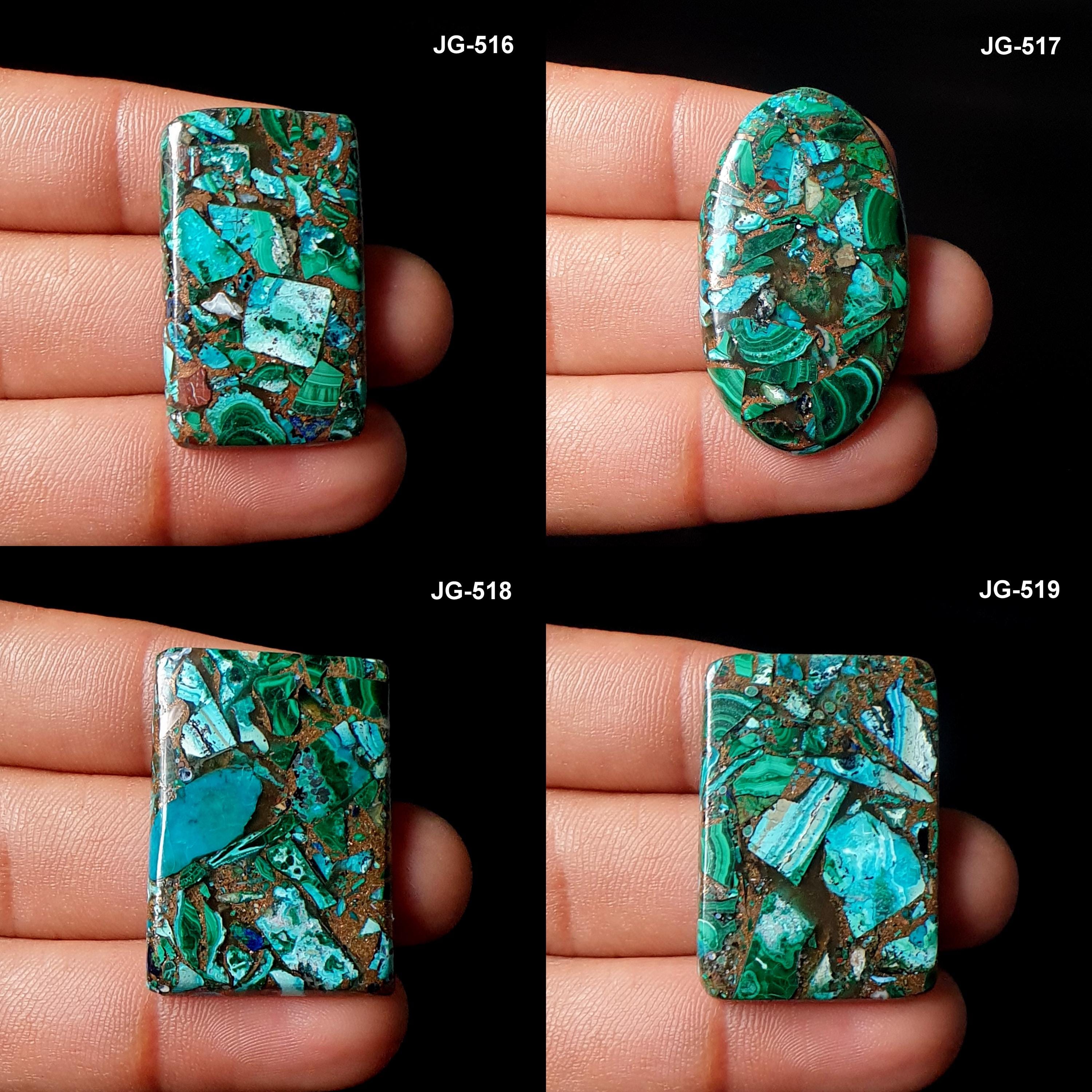 クリソコラマラカイト銅ターコイズ - ダブレットクリソコラマラカイト