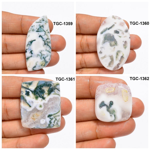 Tree Agate Cabochon - High Quality Tree Agate Gemstone - Natural Tree Agate Stone - Flat Back Tree Agate Cabochon Tree Agate Crystal Cabs