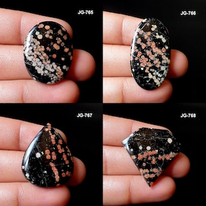 Kracher Obsidian - Natürlicher Kracher Obsidian Edelstein - Flat Back Kracher Obsidian Cabochon Kracher Obsidian Für Schmuck