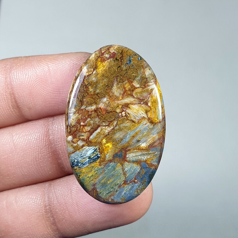 Natural Pietersite Oval Cabochon Rare Quality Loose Pietersite Gemstone For Making Jewelry 37x24x4MM 30Ct PTR-02