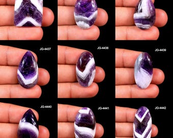 Amethyst Lace Quartz - Natural Amethyst Lace Stone - Purple Amethyst Gemstone - Flatback Amethyst Lace Cabochon Amethyst Crystal For Jewelry