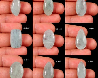 Aquamarijnsteen - natuurlijke aquamarijnedelsteen - hoge kwaliteit aquamarijnsteen - plaksteen aquamarijn cabochon aquamarijnkristal voor sieraden