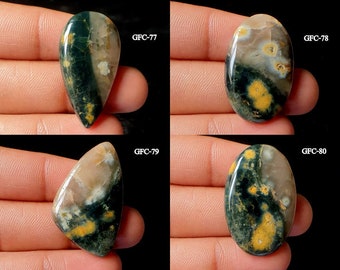 Ocean Jasper Stone - High Quality Ocean Jasper Gemstone, Flat Back Ocean Jasper Cabochon, Ocean Jasper Crystal For Making Jewelry