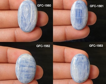 Delightful Kyanite Cabochon - Natural Kyanite Gemstone - AAA+ Quality Kyanite Stone - Flat Back Kyanite Cabochon Crystal Cabs For Jewelry