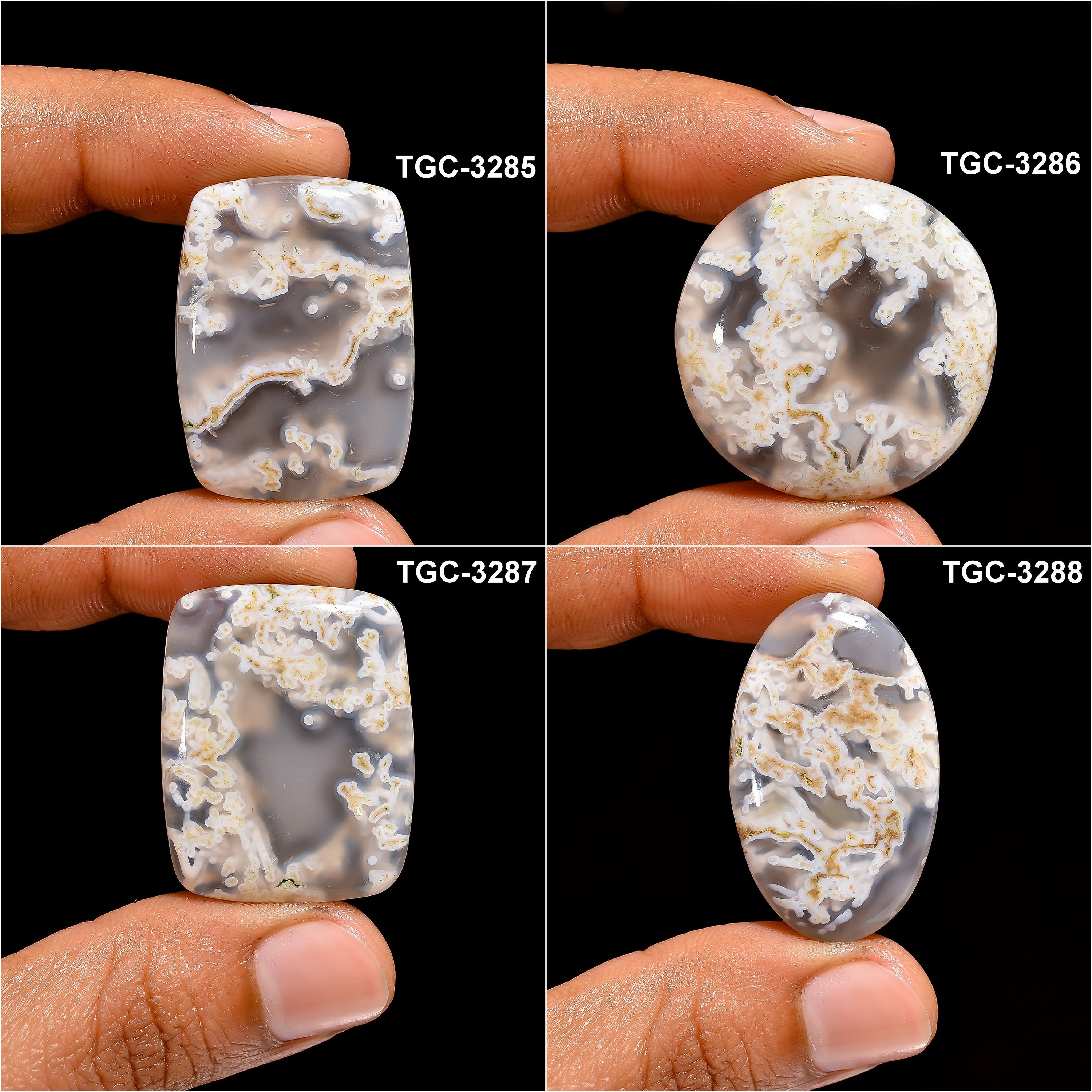 White moss agate deals