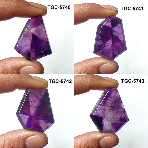 Tranche de pierre améthyste étoile - tranche d'améthyste naturelle - tranche de cristal d'améthyste violette - tranche d'améthyste trapiche - améthyste