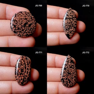 Kracher Obsidian - Natürlicher Kracher Obsidian Edelstein - Flat Back Kracher Obsidian Cabochon Kracher Obsidian Für Schmuck