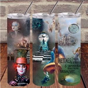 Alice in Wonderland 20oz tumbler