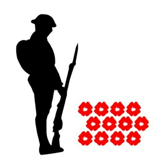 Lest We Forget Poppy Remembrance Day Vinyl Car & Truck Stickers 