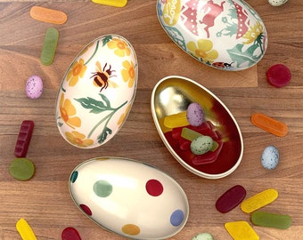 Cute Emma Bridgewater Two-Part Tinware Eggs | Fillable Easter Gift