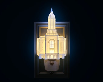 Smithfield Utah Temple Night Light