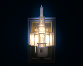 Santo Domingo Dominican Republic Temple Night Light (Plug-in, LED, LDS Gift)