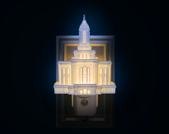 Deseret Peak Utah Temple Night Light