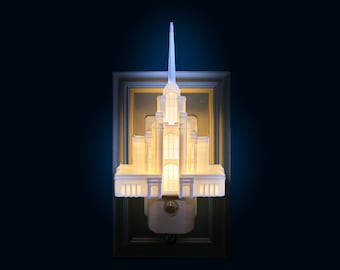Syracuse Utah Temple Night Light (Plug-in, LED, LDS Gift)