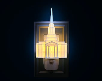 Richmond Virginia LDS Temple Night Light (Plug-in, LED): Gift