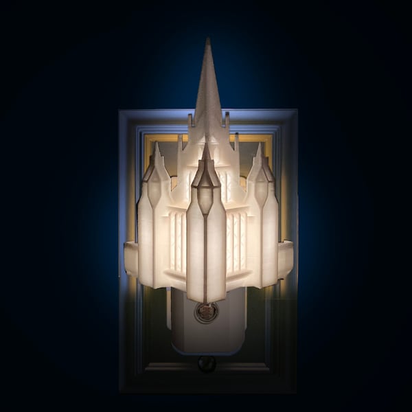 San Diego California Temple Night Light (PLug-in, LED)