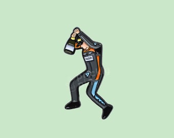 Lando Norris F1 Champagne Pop Podium Soft Enamel Pin