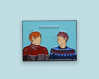 BTS Spring Day Taehyung Namjoon Soft Enamel Pin