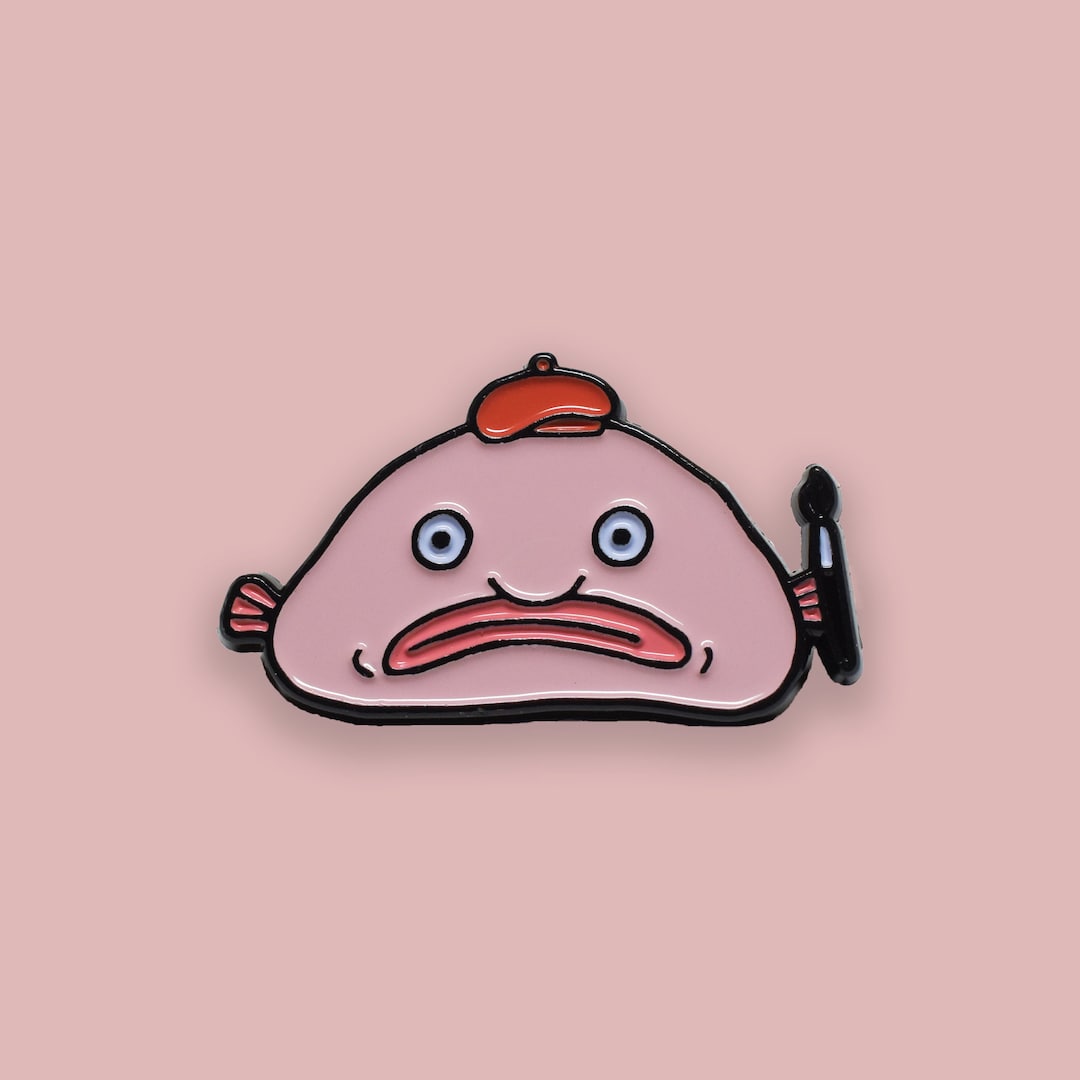 Happy Healthy Blobfish Enamel Pin!