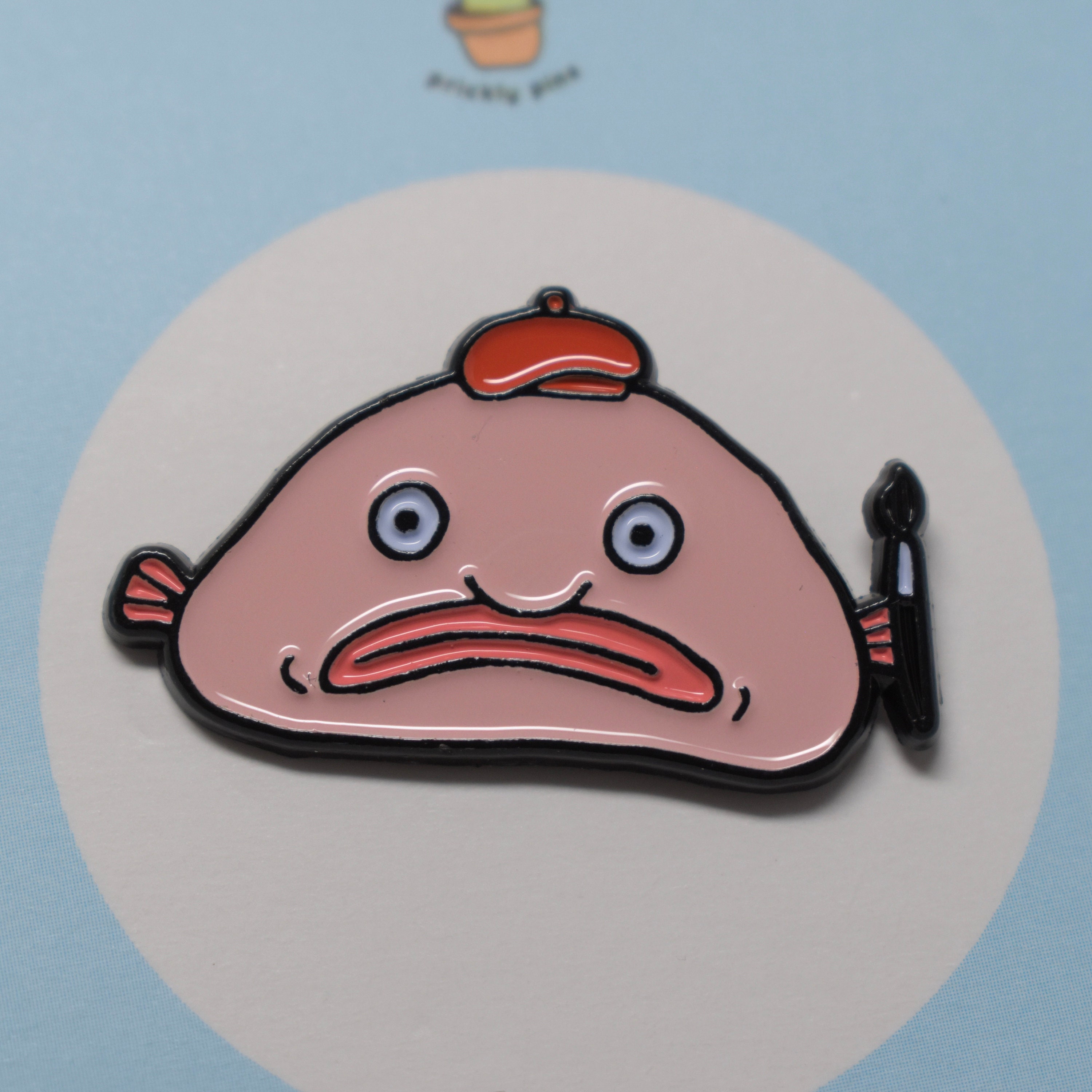 Blobfish Meme Paintbrush Soft Enamel Pin -  Israel