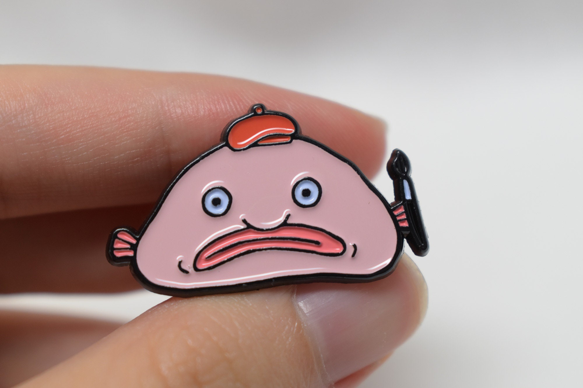 Happy Healthy Blobfish Enamel Pin!